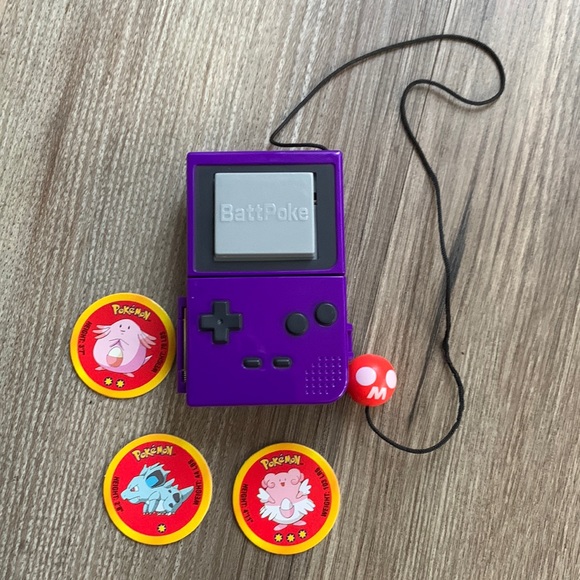Pokeman Poke Ball Blaster Purple 3 Battle discs Tomy Nintendo vintage Hasbro toy - Picture 1 of 7